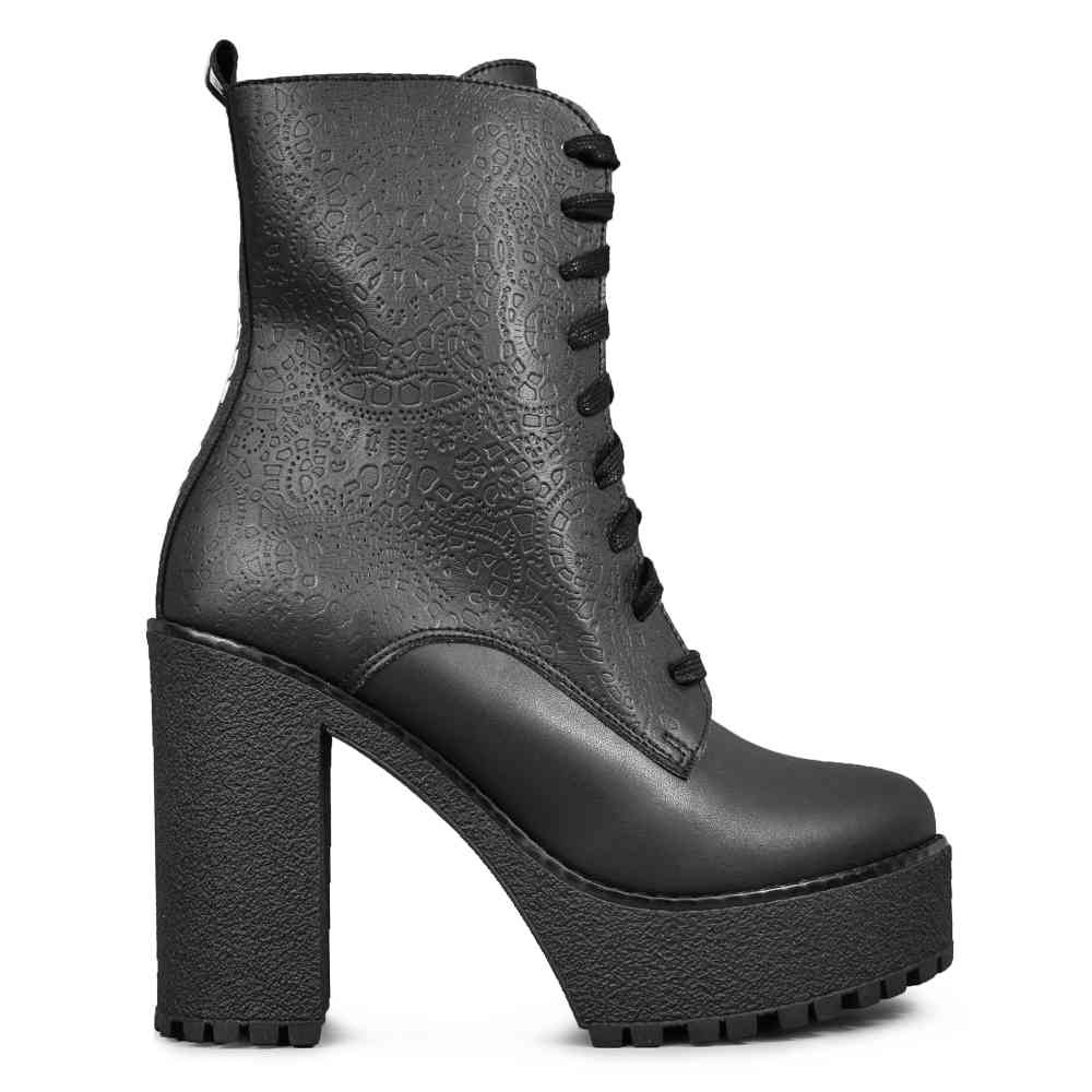 Altercore - Nagini Vegan Bottes de plate-forme - Noir